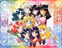 A manga grouping of all ten Senshi.