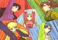 The Inner Senshi prepare to transform.