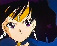 Sailor Saturn looks ready to attack.